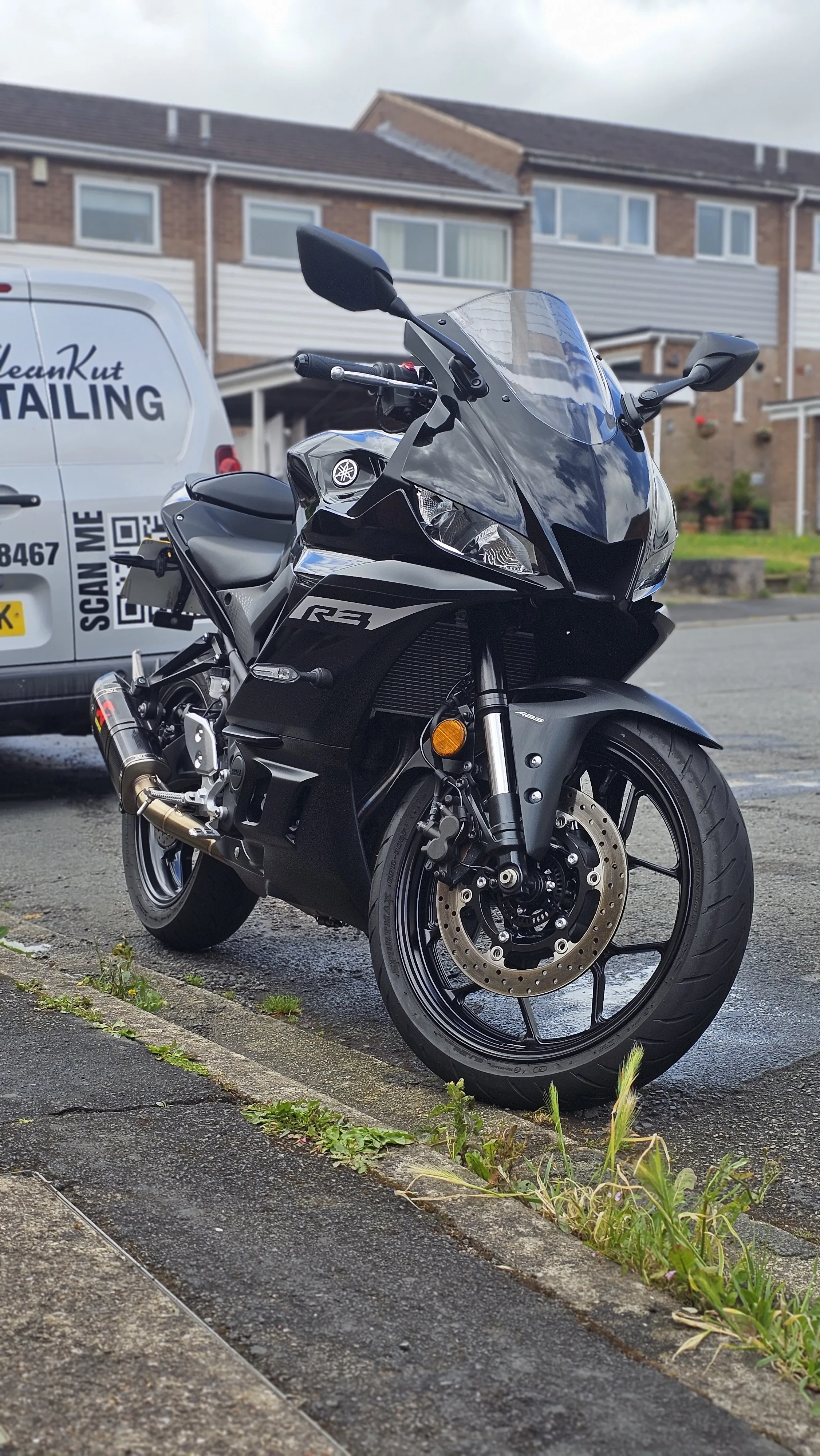 Motorbike detailing after in Devon